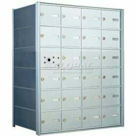 FLORENCE MFG CO 1400 Series Front Loading Horizontal Wall-Mounted Mailbox, 23 Compartments, Anodized Aluminum 140064A